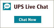 UPS Chat może pomóc przy tworzeniu przesyłek. Jeśli chcesz porozmawiać z przedstawicielem, kliknij przycisk UPS Live Chat